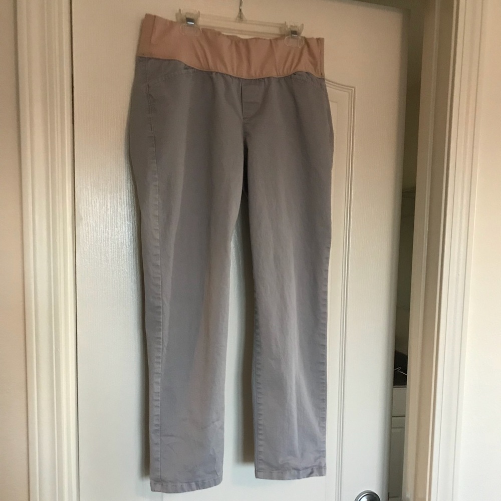 Gap gray maternity khakis size 8